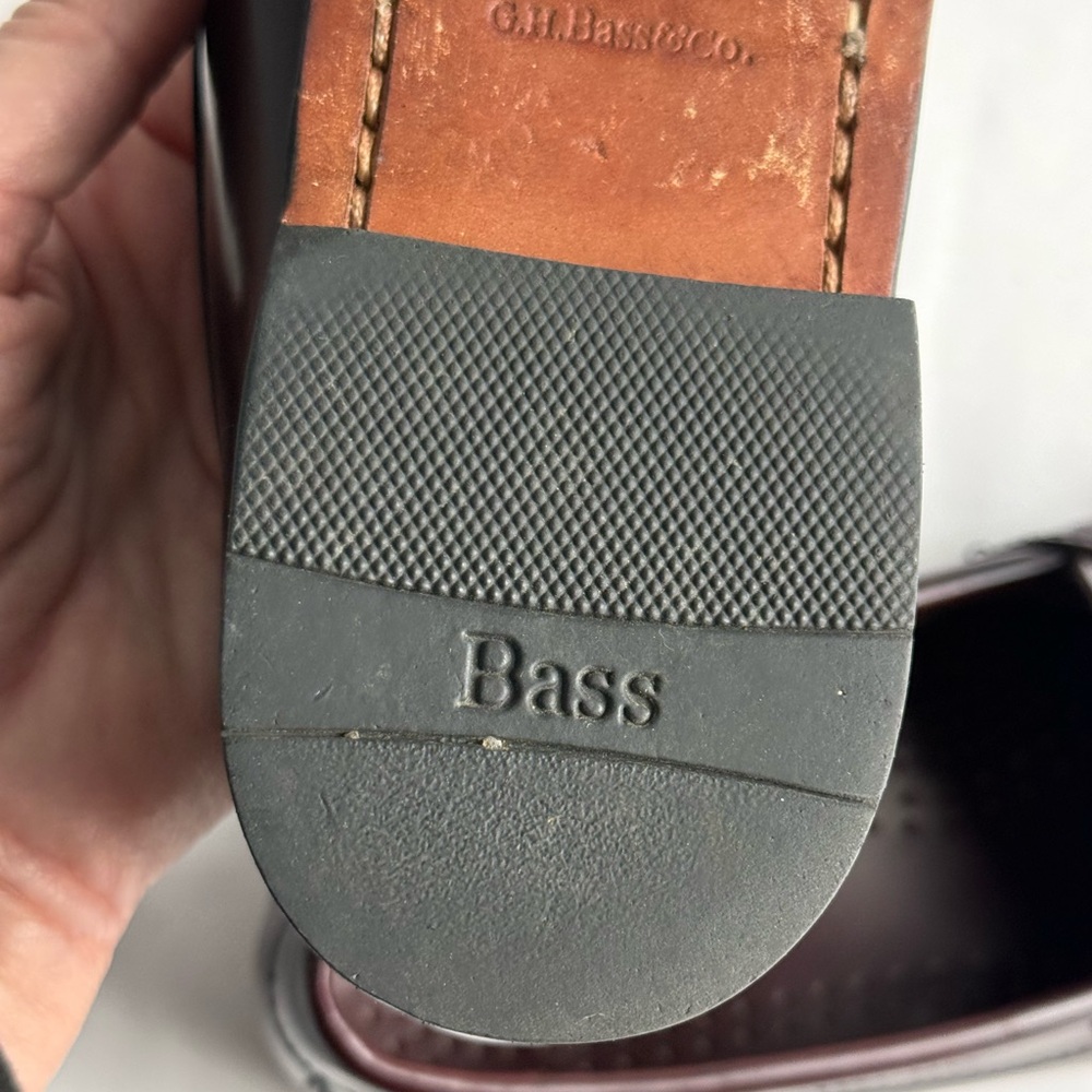 G.H. Bass & Co. Burgundy Leather Penny Loafers - Picture 11 of 16